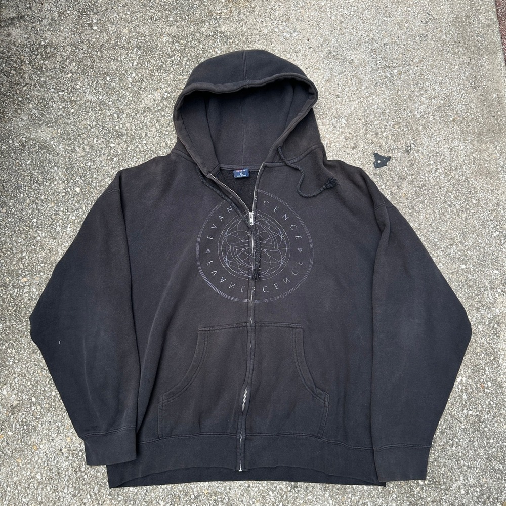 Evanescence Band Zip Up Hoodie Black Independent Trading Co XL Graphic Rock